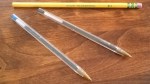 Bic Crystal® pens and a Dixon Ticonderoga #2 pencil